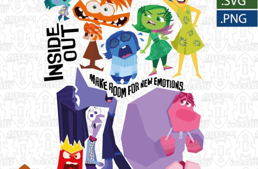INSIDE OUT INTENSMAENTE POSTER PERSONAJES VECTOR EDITABLE