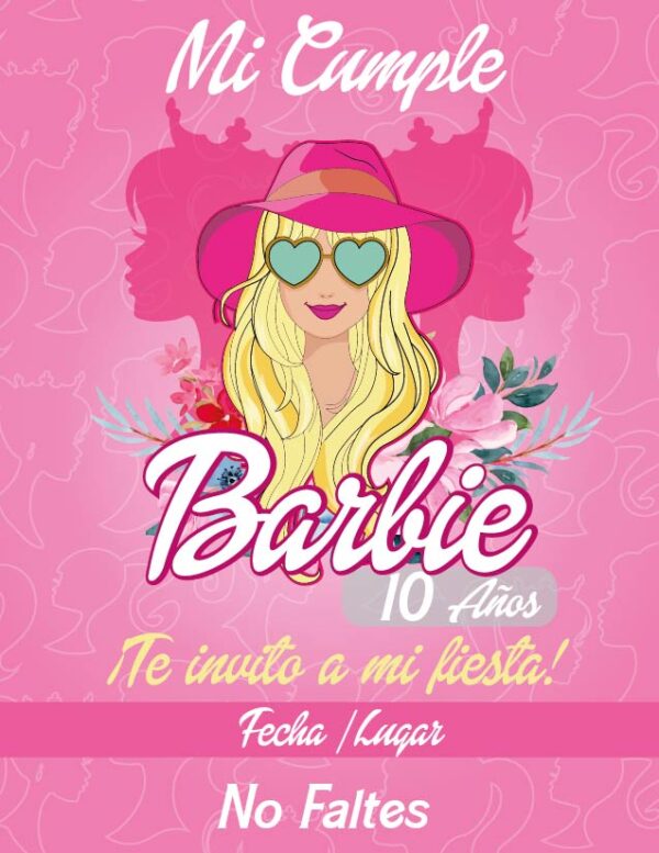 INVITACION-BARBIE-FLORES-ROSAS-FIESTA-01-600x777 Ivector - Recursos Ilimitados DTF