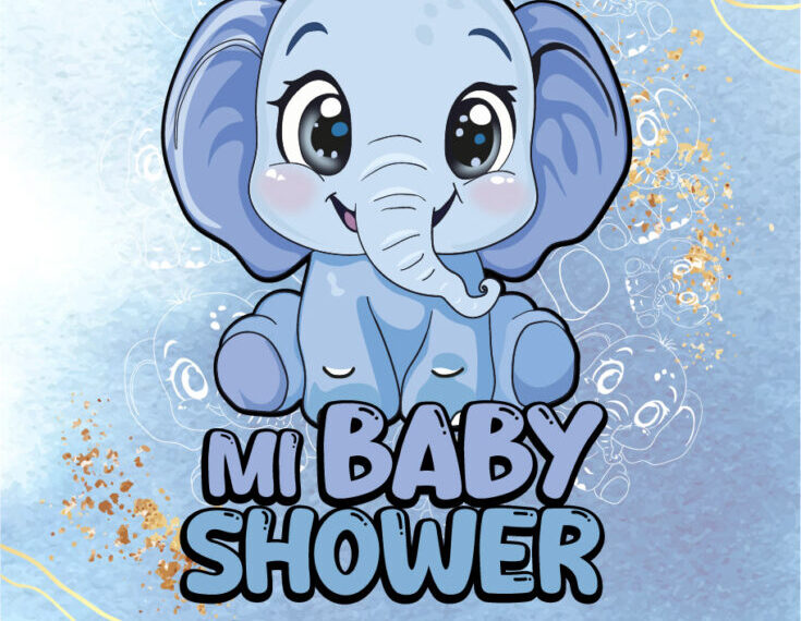 ELEFANTE BABY SHOWER INVITACIÓN EDITABLE