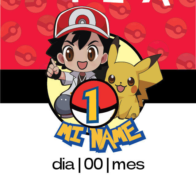 INVITACIÓN PÓKEMON PIKACHU ASH EPS