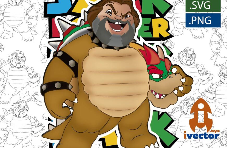 JACK BLACK BOWSER SUPER MARIO BROS VECTOR