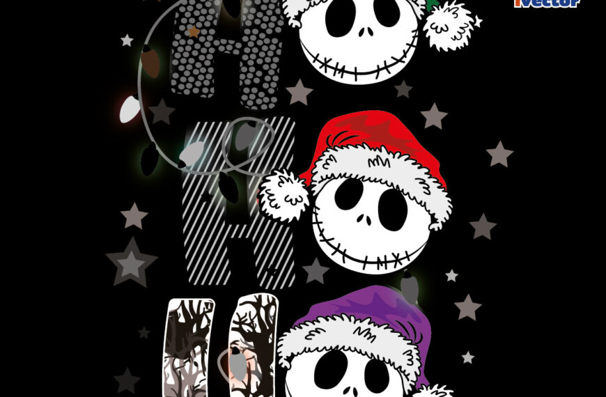 JACK HO HO HO VECTOR NAVIDEÑO EPS PDF EDITABLE