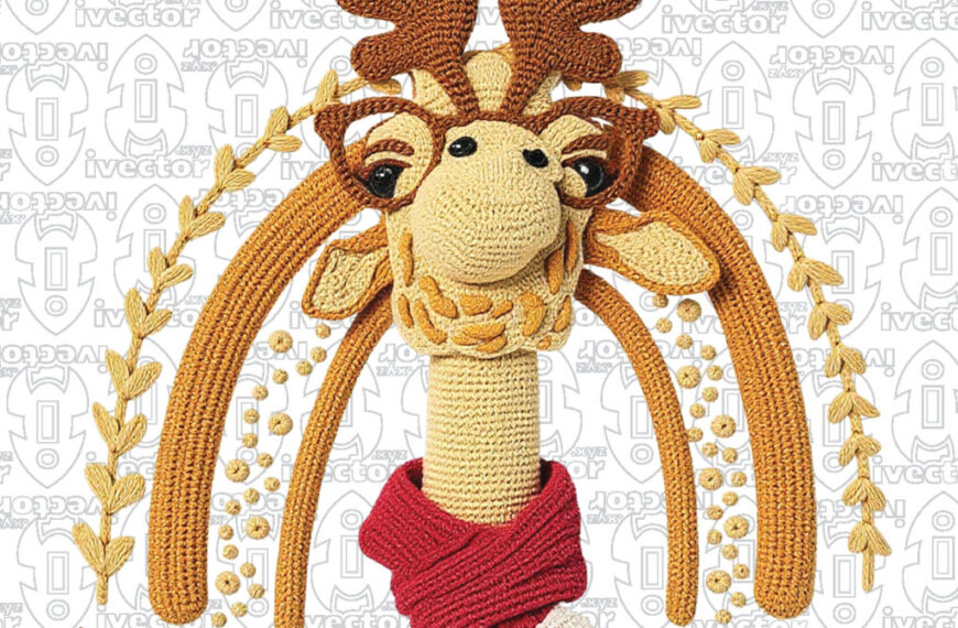 JIRAFA ARCO NAVIDAD PNG ALTA CALIDAD CROCHET