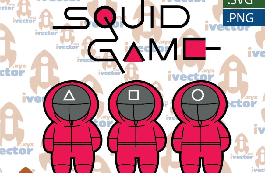 Vector personajes Juego del Calamar editable