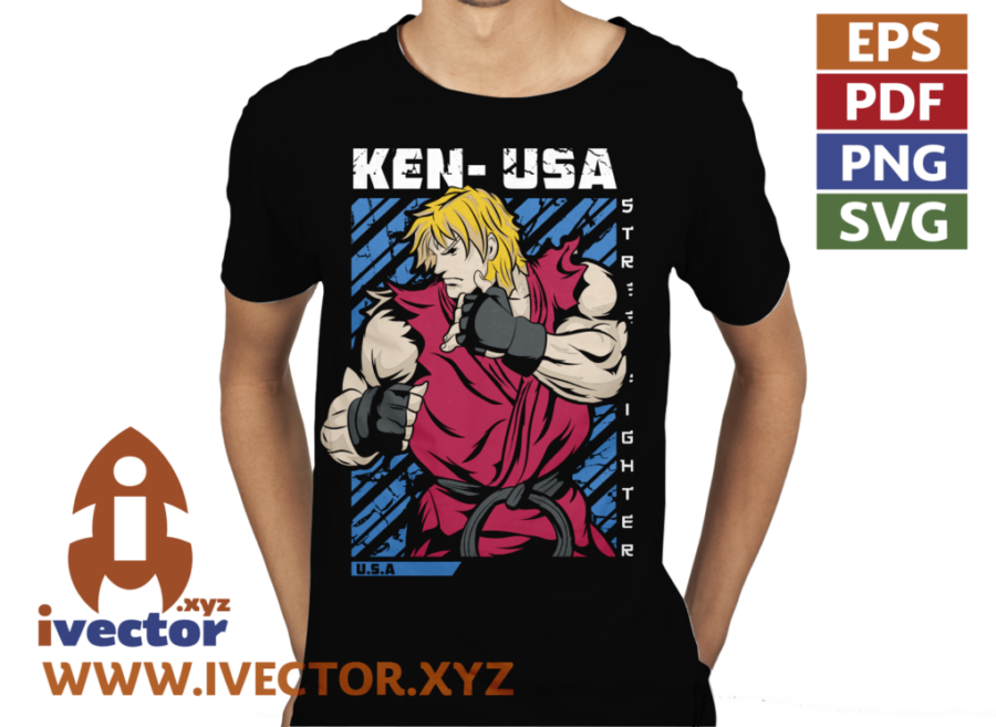 KEN-USA-STREET-FIGHTER-VECTOR_P1 KEN USA STREET FIGHTER VECTOR