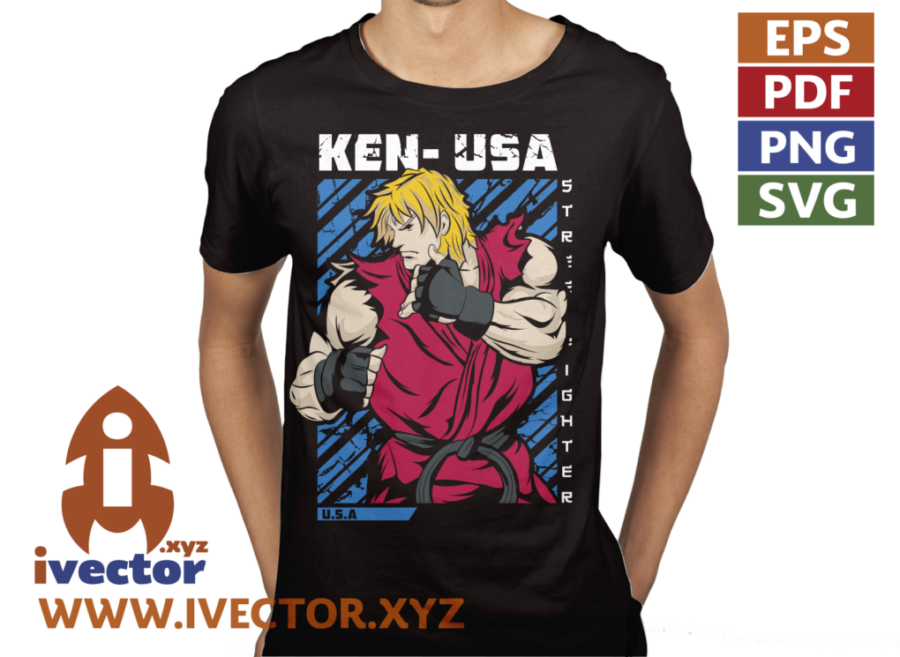 KEN-USA-STREET-FIGHTER-VECTOR_P2 KEN USA STREET FIGHTER VECTOR