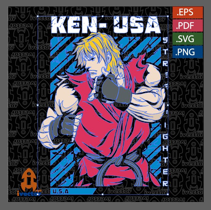 KEN-USA-STREET-FIGHTER-VECTOR_P5 KEN USA STREET FIGHTER VECTOR