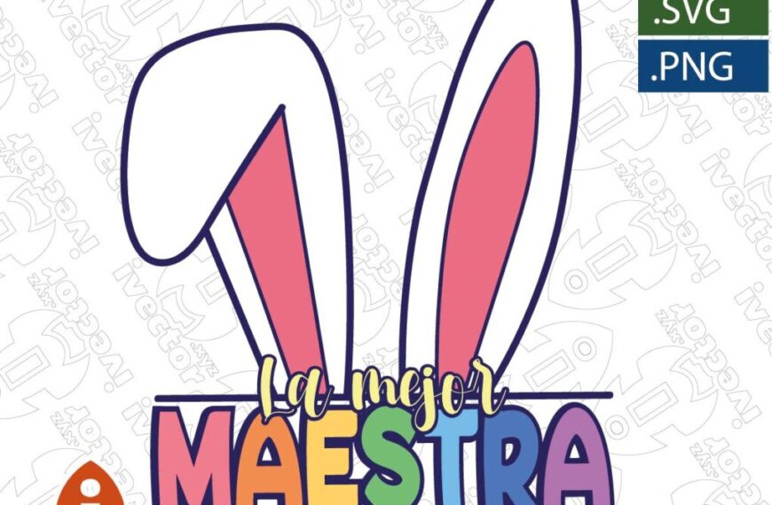 LA MEJOR MAESTRA OREJA CONEJOS VECTOR EDITABLE