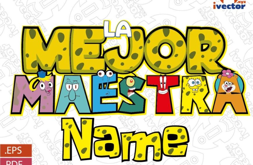 LA MEJOR MAESTRA PERSONAJES BOB ESPONJA VECTOR