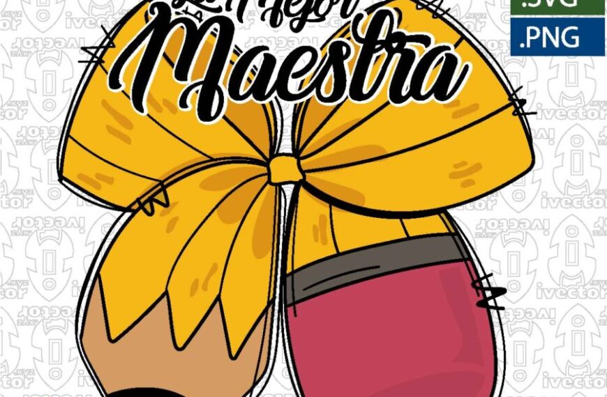 LA MEJOR MAESTRA VECTOR EDITABLE LAPIZ LAZO