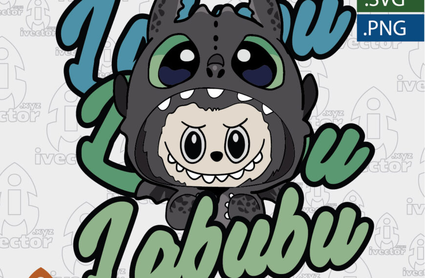 LABUBU DRAGON VECTOR EDITABLE EPS PDF