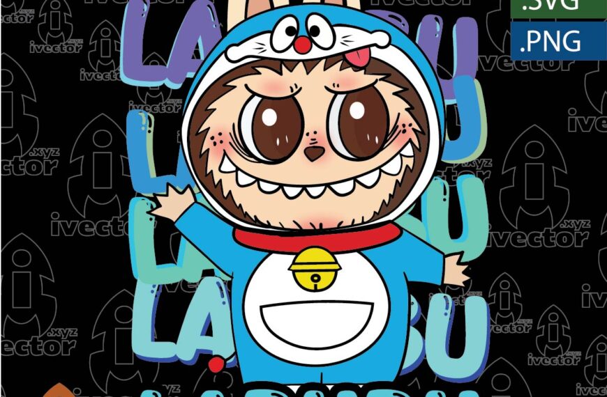 LABUBU GATO COSMICO VECTOR EDITABLE EPS PDF