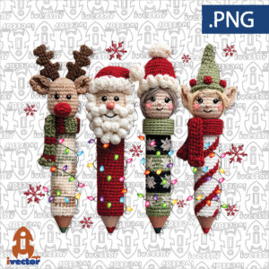 LAPICES-RENO-SANTA-EFECTO-CROCHE-PNG-A-300x300 VECTORES Y RECURSOS