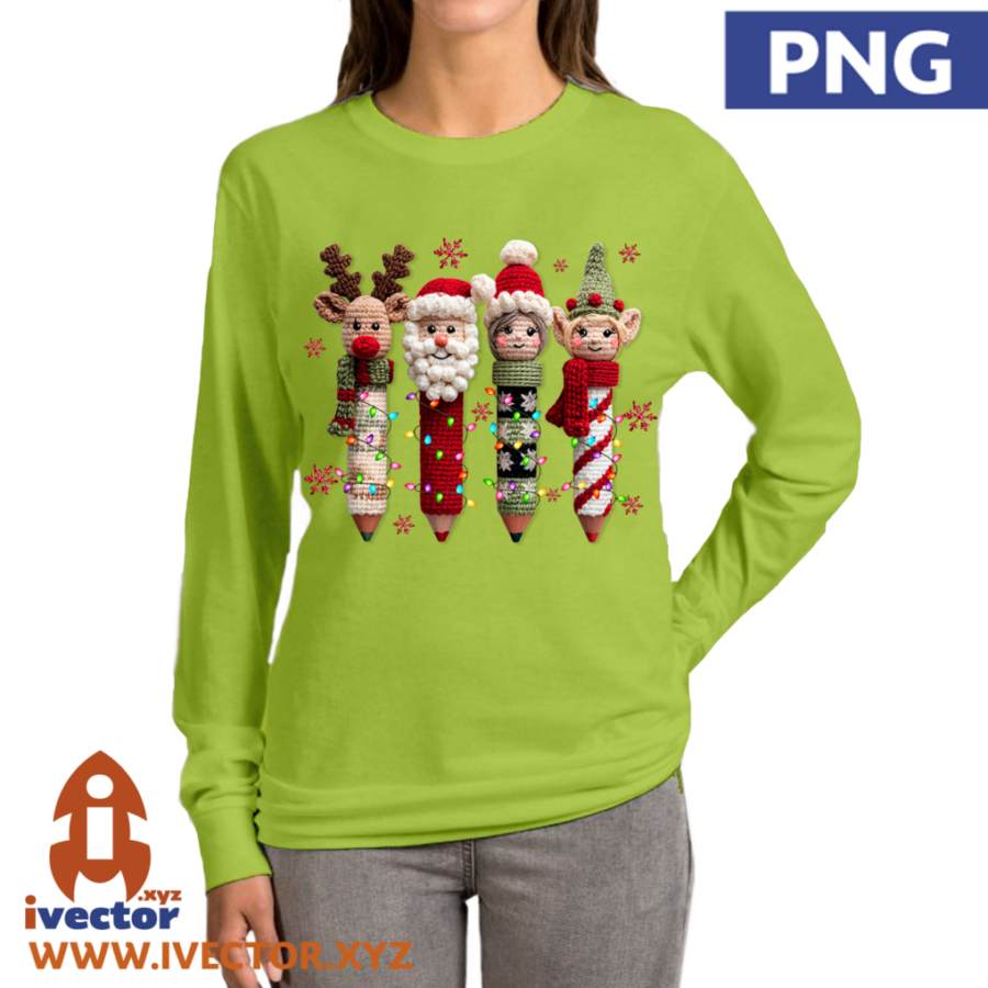 LAPICES-RENO-SANTA-EFECTO-CROCHE-PNG-A1 LAPICES RENO SANTA EFECTO CROCHE PNG