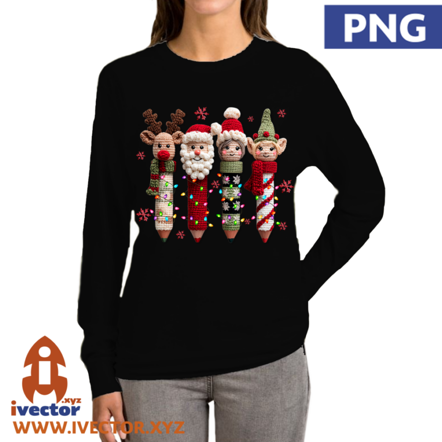 LAPICES-RENO-SANTA-EFECTO-CROCHE-PNG-A2 LAPICES RENO SANTA EFECTO CROCHE PNG