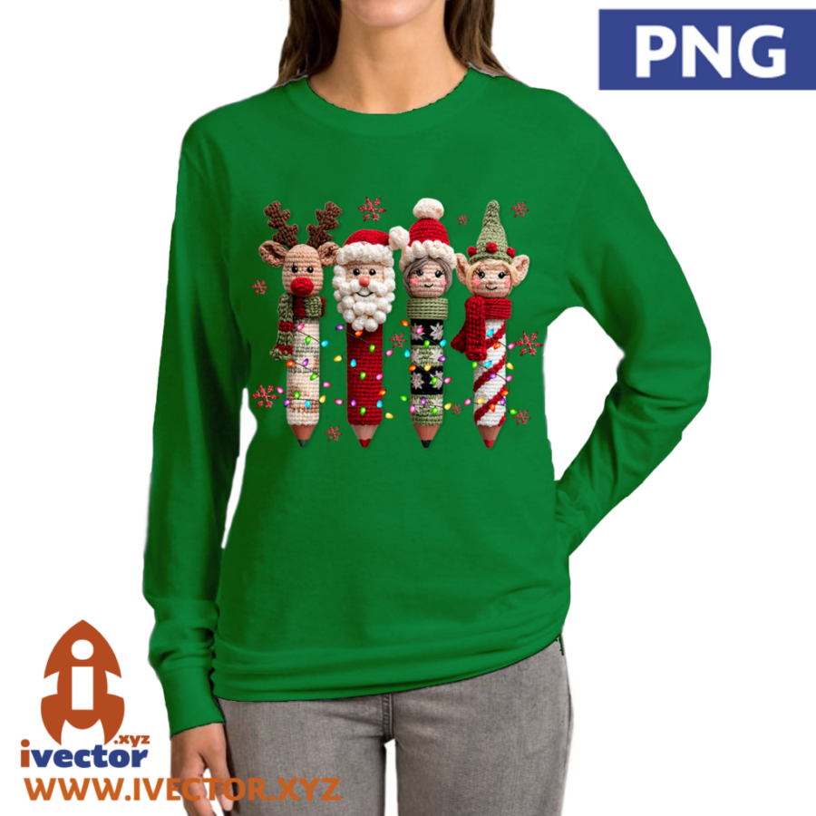 LAPICES-RENO-SANTA-EFECTO-CROCHE-PNG-A5 LAPICES RENO SANTA EFECTO CROCHE PNG