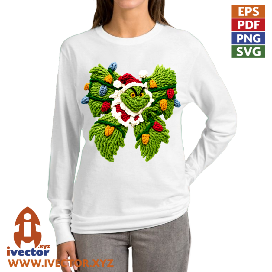 LAZO-GRINCH-CROCHET-PNG-ALTA-CALIDAD-P3 LAZO GRINCH CROCHET PNG ALTA CALIDAD