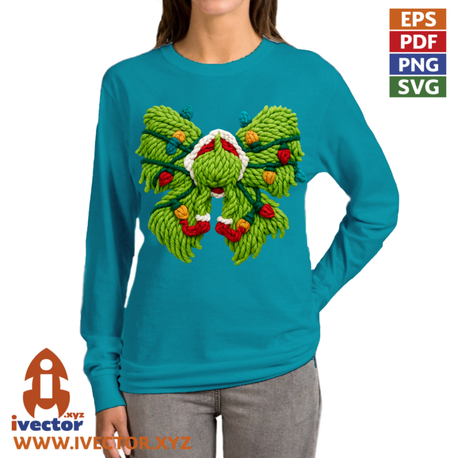 LAZO-GRINCH-REVERSO-CROCHET-PNG-ALTA-CALIDAD-P1 LAZO GRINCH REVERSO CROCHET PNG ALTA CALIDAD