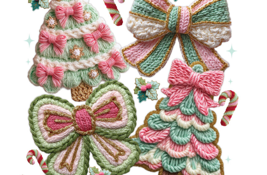 LAZOS Y PINOS ROSASCROCHET ALTA CALIDAD
