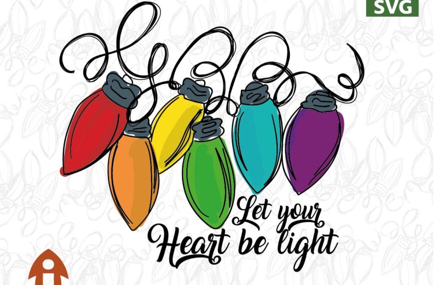 LET YOU HEART BE LIGHT LUCES NAVIDAD VECTOR