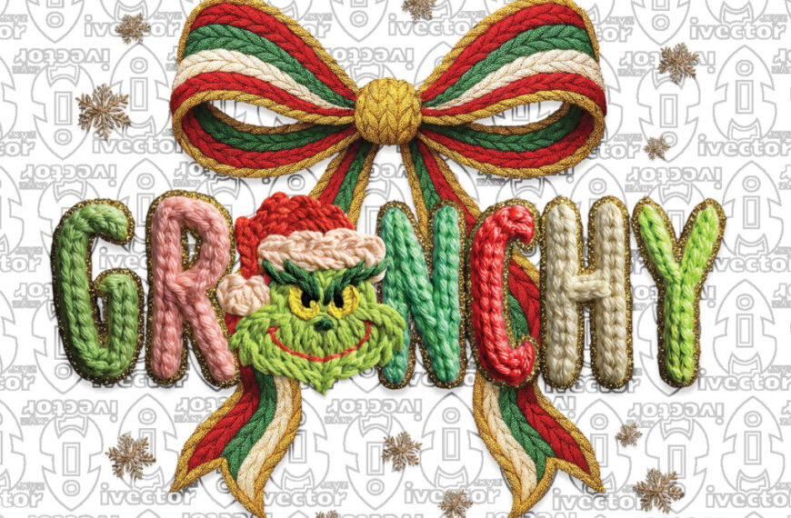 LETRAS GRINCHY GRINCH CROCHET PNG ALTA CALIDAD