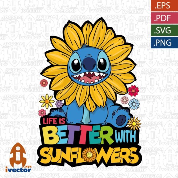 LIFE-IS-BETTER-WITH-SUNFLOWERS-VECTOR-EDITABLE-01-600x600 Ivector - Recursos Ilimitados DTF