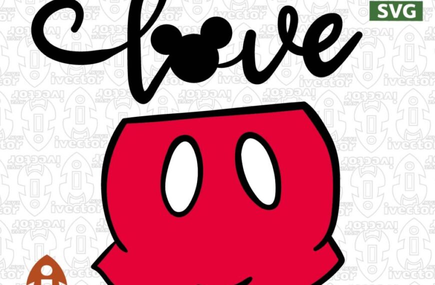 LOVE MICKEY MOUSE VECTOR EDITABLE