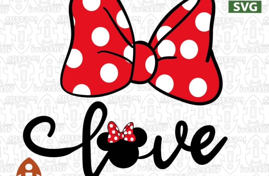 LOVE MINNIE MOUSE VECTOR EDITABLE
