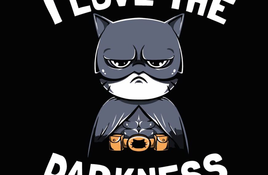 LOVE THE DARKNESS BATMAN GATO VECTOR EPS PDF