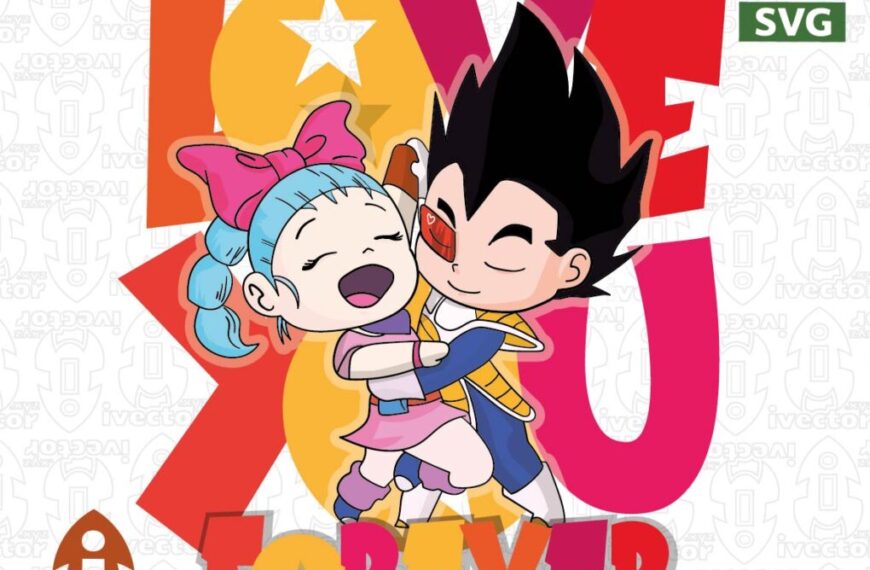 LOVE VEGETA BULMA MOUSE VECTOR EDITABLE