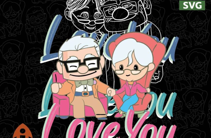 LOVE YOU CARL AND ELLIE VECTOR EDITABLE EPS PDF