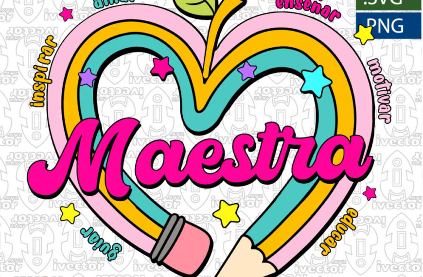 MAESTRA LAPIZ CORAZÓN VECTOR EDITABLE EPS PDF