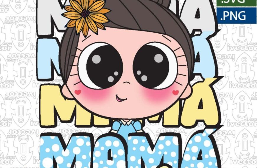 MAMÁ ES LA MEJOR VECTOR EDITABLE AZUL