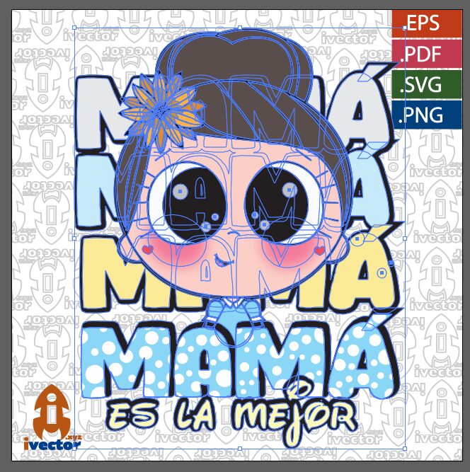 MAMA-ES-LA-MEJOR-AZUL-VECTOR-EDITABLE_P1 MAMÁ ES LA MEJOR VECTOR EDITABLE AZUL