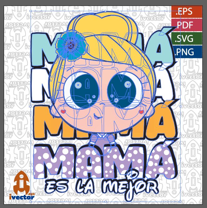 MAMA-ES-LA-MEJOR-VECTOR-EDITABLE-AMARILLO_P1 MAMÁ ES LA MEJOR VECTOR EDITABLE AMARILLO