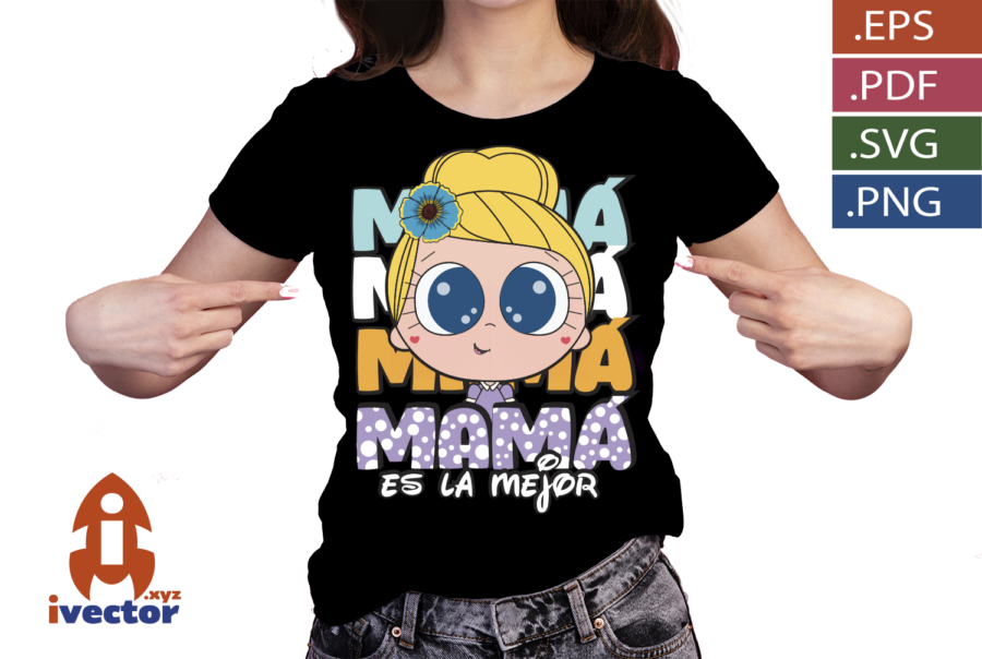 MAMA-ES-LA-MEJOR-VECTOR-EDITABLE-AMARILLO_P5 MAMÁ ES LA MEJOR VECTOR EDITABLE AMARILLO