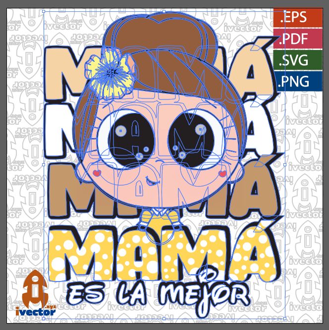 MAMA-ES-LA-MEJOR-VECTOR-EDITABLE-CAFE_P1 MAMÁ ES LA MEJOR VECTOR EDITABLE CAFÉ