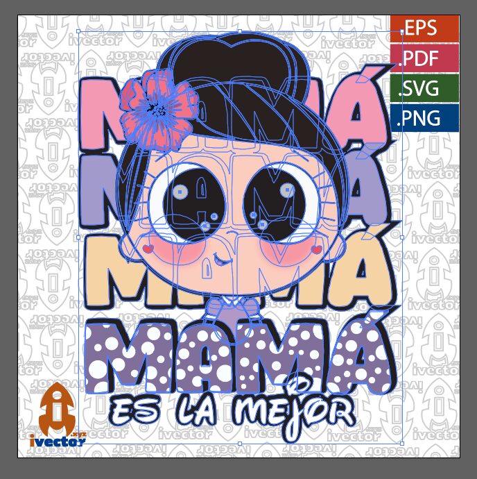 MAMA-ES-LA-MEJOR-VECTOR-EDITABLE-MORADO_p1 MAMÁ ES LA MEJOR VECTOR EDITABLE MORADO