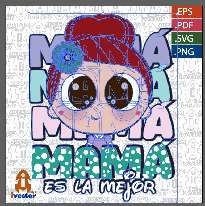 MAMA-ES-LA-MEJOR-VECTOR-EDITABLE-ROJO_P1 MAMÁ ES LA MEJOR VECTOR EDITABLE ROJO