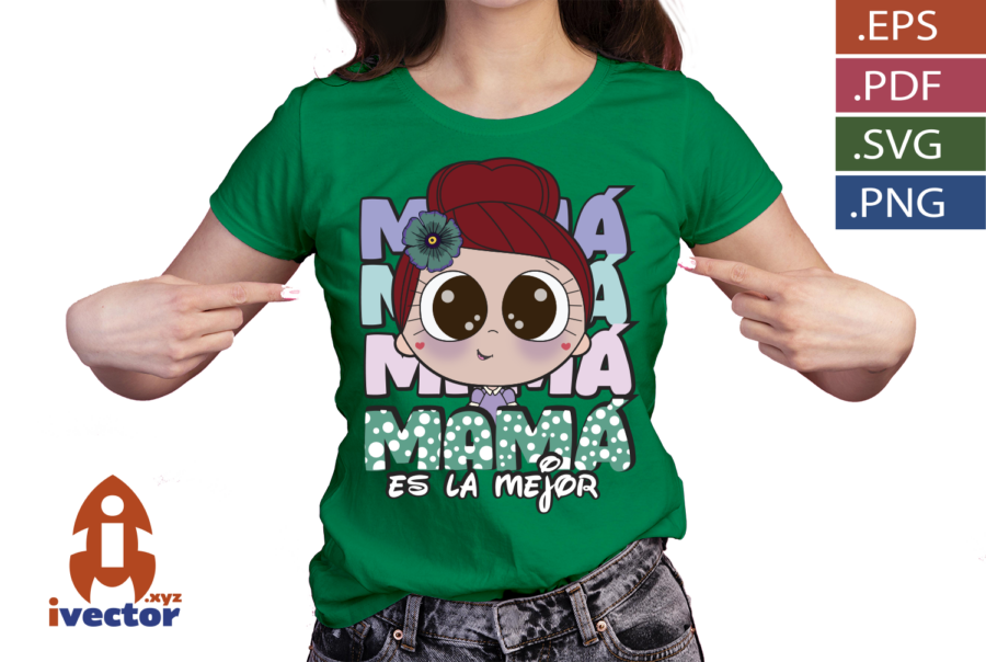 MAMA-ES-LA-MEJOR-VECTOR-EDITABLE-ROJO_P2 MAMÁ ES LA MEJOR VECTOR EDITABLE ROJO