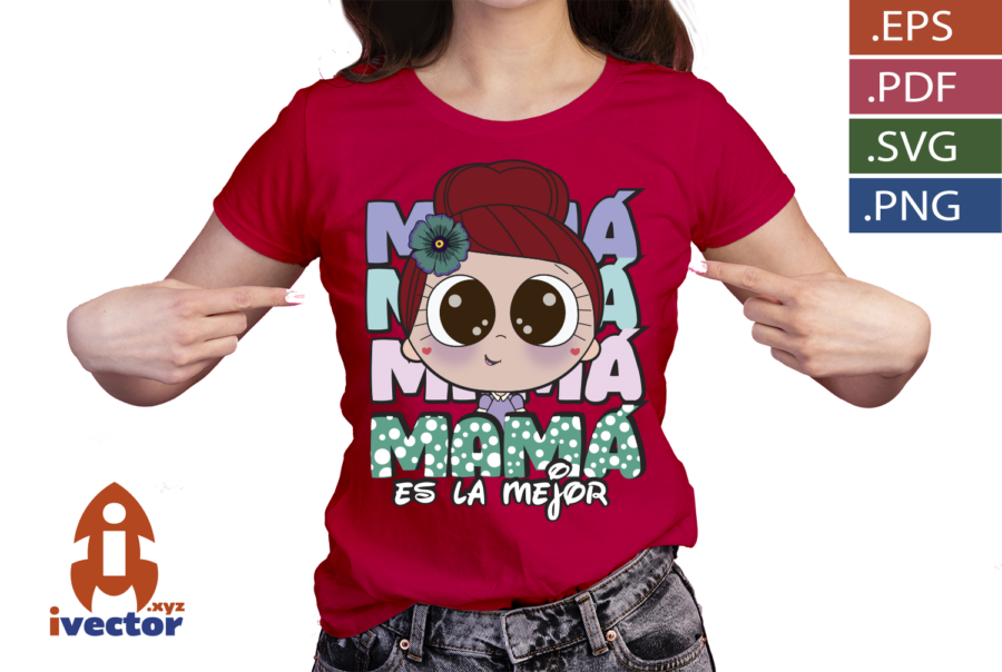MAMA-ES-LA-MEJOR-VECTOR-EDITABLE-ROJO_P4 MAMÁ ES LA MEJOR VECTOR EDITABLE ROJO