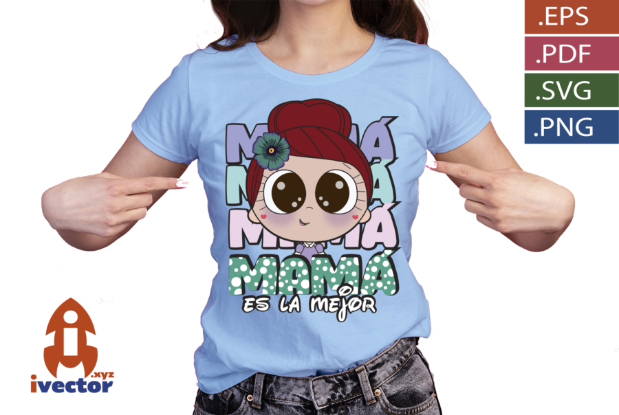 MAMA-ES-LA-MEJOR-VECTOR-EDITABLE-ROJO_P5 MAMÁ ES LA MEJOR VECTOR EDITABLE ROJO