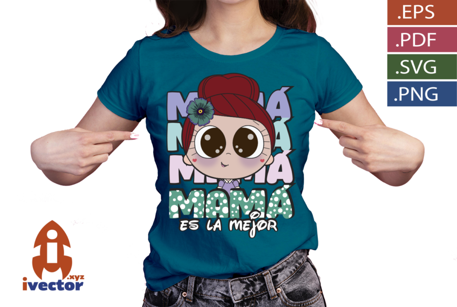MAMA-ES-LA-MEJOR-VECTOR-EDITABLE-ROJO_P6 MAMÁ ES LA MEJOR VECTOR EDITABLE ROJO
