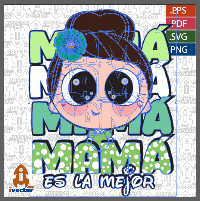 MAMA-ES-LA-MEJOR-VECTOR-EDITABLE-VERDE_P2 MAMÁ ES LA MEJOR VECTOR EDITABLE VERDE
