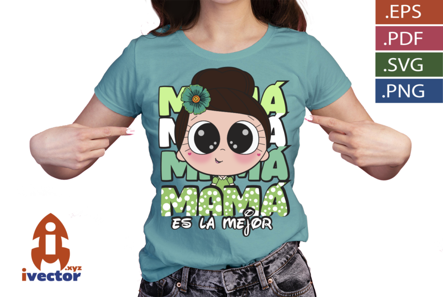 MAMA-ES-LA-MEJOR-VECTOR-EDITABLE-VERDE_P2 MAMÁ ES LA MEJOR VECTOR EDITABLE VERDE