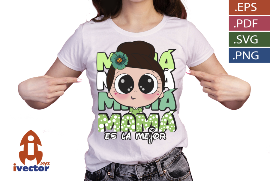 MAMA-ES-LA-MEJOR-VECTOR-EDITABLE-VERDE_P3 MAMÁ ES LA MEJOR VECTOR EDITABLE VERDE