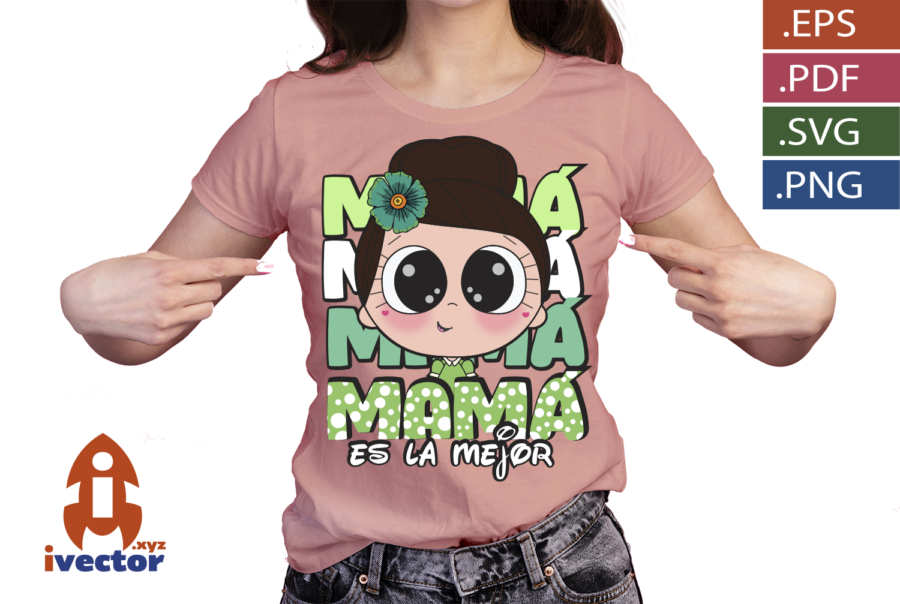 MAMA-ES-LA-MEJOR-VECTOR-EDITABLE-VERDE_P4 MAMÁ ES LA MEJOR VECTOR EDITABLE VERDE