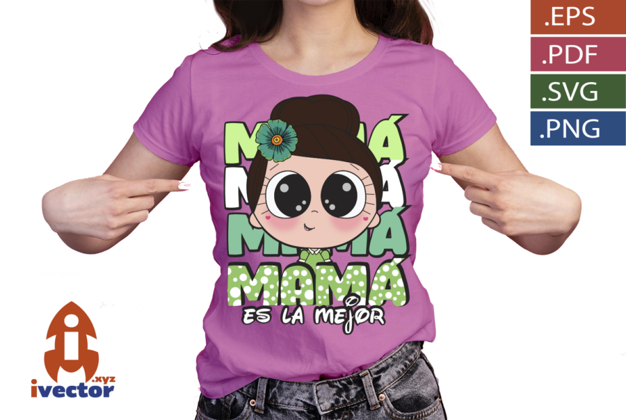 MAMA-ES-LA-MEJOR-VECTOR-EDITABLE-VERDE_P5 MAMÁ ES LA MEJOR VECTOR EDITABLE VERDE