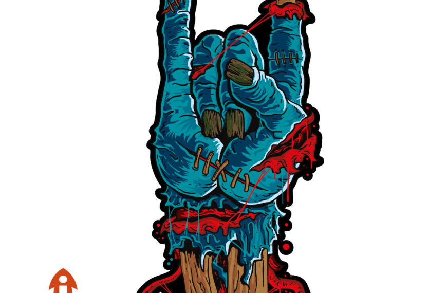 MANO SANGRIENTA MONSTRUO ROCK VECTOR ESP PDF EDITABLE
