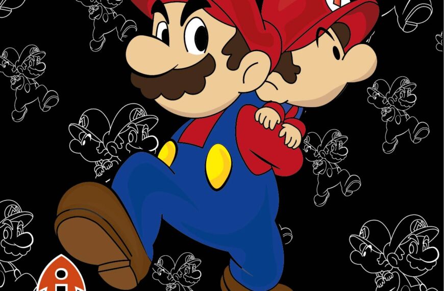 MARIO BROS CARGANDO BEBÉ EPS PDF VECTOR
